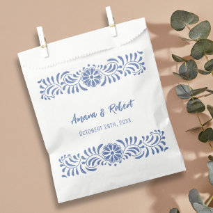 Sachets En Papier Talavera bleu mexicain