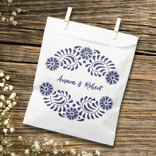 Sachets En Papier Talavera bleue mexicaine