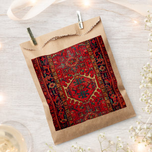 Sachets En Papier Tapis Perse Antique Distress Vintage Art Motif
