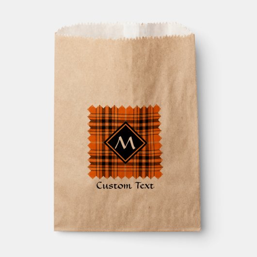 Sachets En Papier Tartan orange d'Halloween (Devant)
