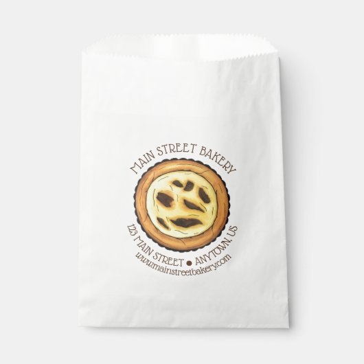 Sachets En Papier Tarte aux œufs en crème Portugaise Pastel Pastéis (Devant)