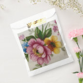 Sachets En Papier Tea Cup Floral Bouquet Favoriser Sac (Scellé)