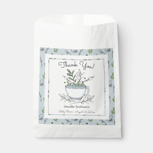 Sachets En Papier Tea Cup Tea Party Baby shower (Devant)