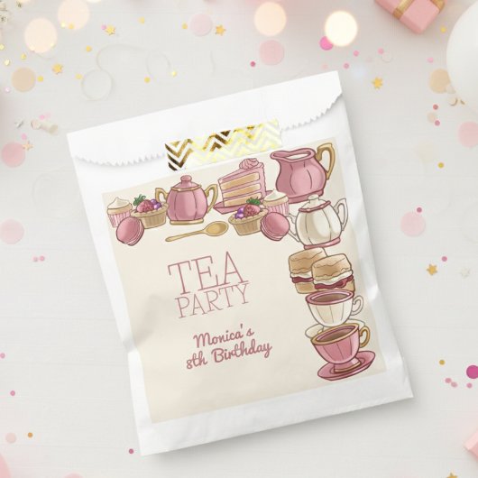 Sachets En Papier Tea rose fille fête d'anniversaire
