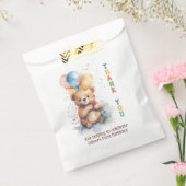 Sachets En Papier Teddy Bear 1er anniversaire Merci (Scellé)