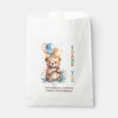 Sachets En Papier Teddy Bear 1er anniversaire Merci (Devant)