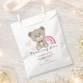 Sachets En Papier Teddy Bear 1er Anniversaire Pink Faveur Sac (Coupé)