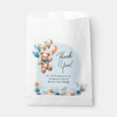 Sachets En Papier Teddy Bear Baby Boy Merci Baby shower (Devant)