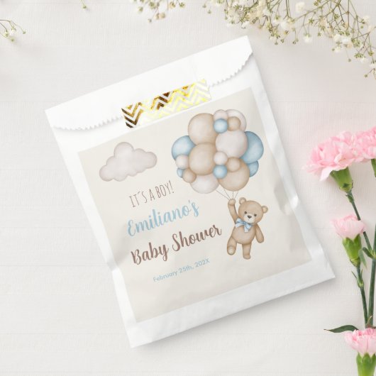Sachets En Papier Teddy Bear Baby shower Boy (Scellé)