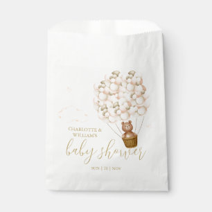 Sachets En Papier Teddy Bear Bearly Wait Gold Baby shower