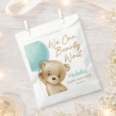 Sachets En Papier Teddy Bear Bleu Nous Pouvons Bearly Wait Baby show (Coupé)