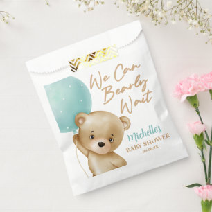 Sachets En Papier Teddy Bear Bleu Nous Pouvons Bearly Wait Baby show
