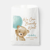 Sachets En Papier Teddy Bear Bleu Nous Pouvons Bearly Wait Baby show (Devant)