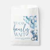 Sachets En Papier Teddy Bear Bleu Nous Pouvons Bearly Wait Baby show (Devant)