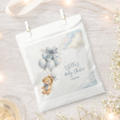 Sachets En Papier Teddy Bear Blue Balloons Clouds Baby Boy (Coupé)