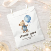 Sachets En Papier Teddy Bear Boy Baby shower Merci (Coupé)