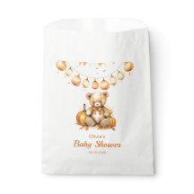 Teddy Bear Citrouille Bearly Wait Baby shower neut