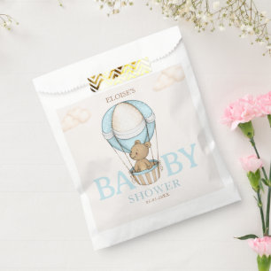 Sachets En Papier Teddy Bear Hot Balloon Bearly Wait boy Baby shower