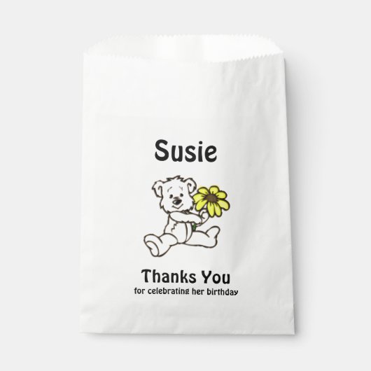 Sachets En Papier Teddy Bear Merci (Devant)