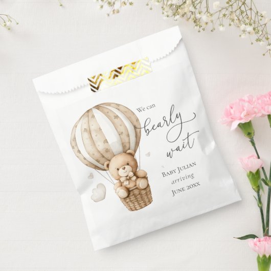 Sachets En Papier Teddy Bear Nous Pouvons Attendre Baby shower (Scellé)
