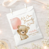 Sachets En Papier Teddy Bear Pink Nous Pouvons Bearly Wait Baby show (Coupé)