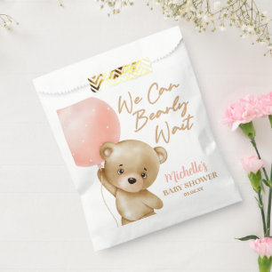 Sachets En Papier Teddy Bear Pink Nous Pouvons Bearly Wait Baby show