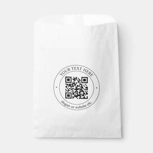 Sachets En Papier Téléchargez votre propre code QR et votre texte pe (Devant)