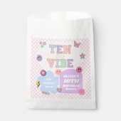Sachets En Papier Ten Is A Vibe Preppy Patch 10th Birthday Party (Devant)
