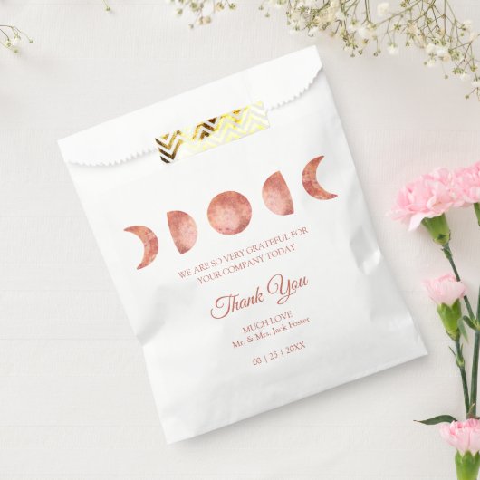 Sachets En Papier Terracotta Lune Phase Mariage Favor Sac (Scellé)