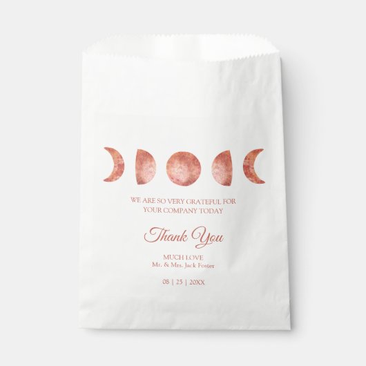 Sachets En Papier Terracotta Lune Phase Mariage Favor Sac (Devant)