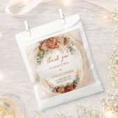 Sachets En Papier Terracotta tendance fleurs bordeaux verdure pampas (Coupé)