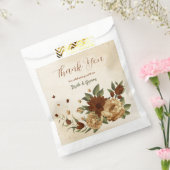 Sachets En Papier terre cuite rustique fleurie mariage (Scellé)