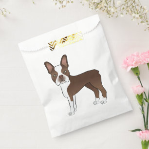 Sachets En Papier Tervueren marron Boston Terrier Chien de dessin an
