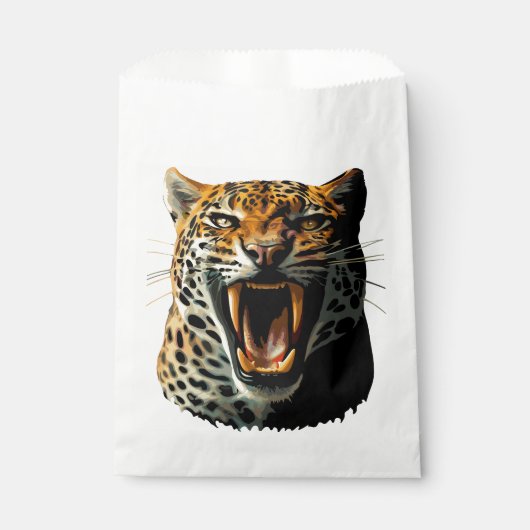 Sachets En Papier Tête d'attaque du léopard (Devant)