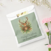 Sachets En Papier Tête de cerf de la forêt rustique avec feuillage d (Scellé)