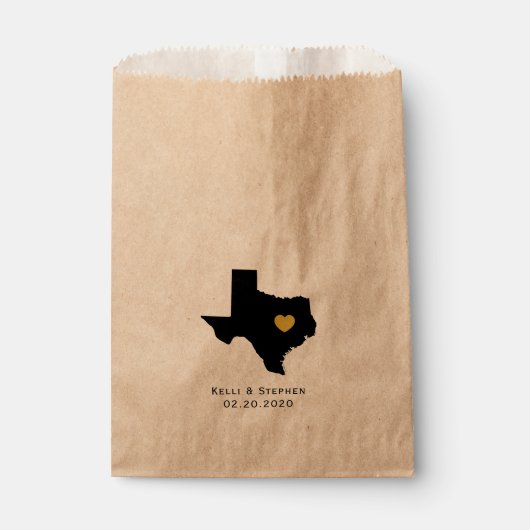Sachets En Papier Texas Wedding Favor Treat Sacks, Sacs-cadeaux (Devant)