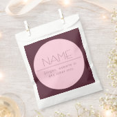 Sachets En Papier Texte moderne personnalisable avec bordure (Coupé)