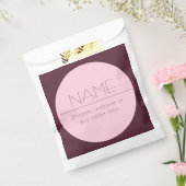 Sachets En Papier Texte moderne personnalisable avec bordure (Scellé)