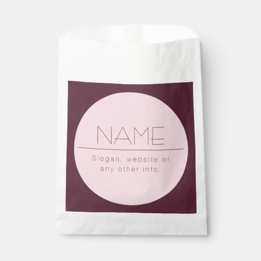 Sachets En Papier Texte moderne personnalisable avec bordure (Devant)