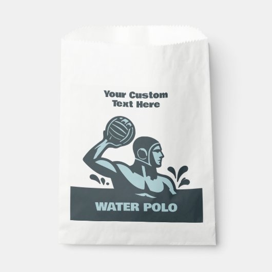 Sachets En Papier Texte personnalisé Water-polo (Devant)