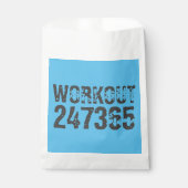 Sachets En Papier Texte usé et rayé Workout 247365 bleu (Devant)