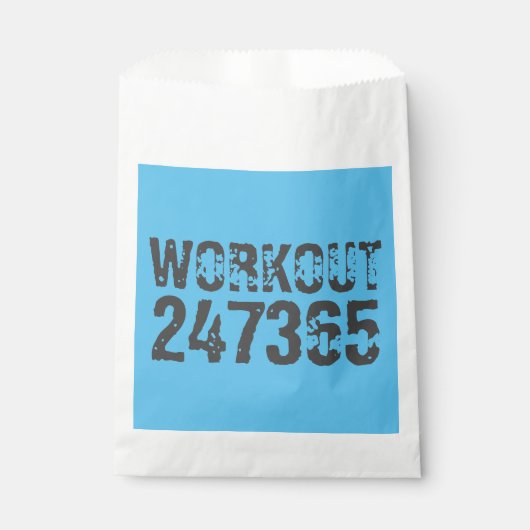Sachets En Papier Texte usé et rayé Workout 247365 bleu (Devant)