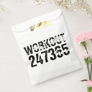 Sachets En Papier Texte usé et rayé Workout 247365 noir
