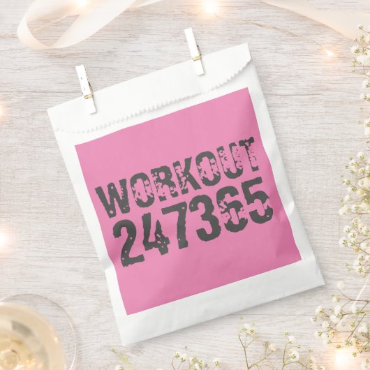 Sachets En Papier Texte usé et rayé Workout 247365 rose (Coupé)