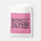 Sachets En Papier Texte usé et rayé Workout 247365 rose (Devant)