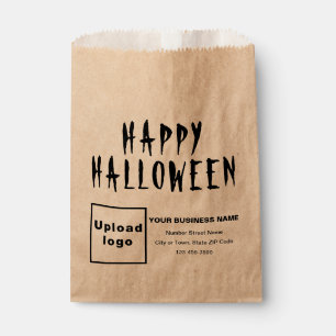 Sachets En Papier Textes en noir clair Halloween Entreprise Brown