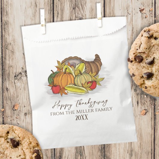 Sachets En Papier Thankgiving Automne Moisson Automne Cornucopia Tre