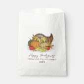Sachets En Papier Thankgiving Automne Moisson Automne Cornucopia Tre (Devant)