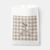 Sachets En Papier Thanksgiving Fall Folid Feuilles Brown Plaid (Devant)
