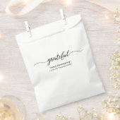 Sachets En Papier Thanksgiving | Grateful Elegant Script Holiday (Coupé)